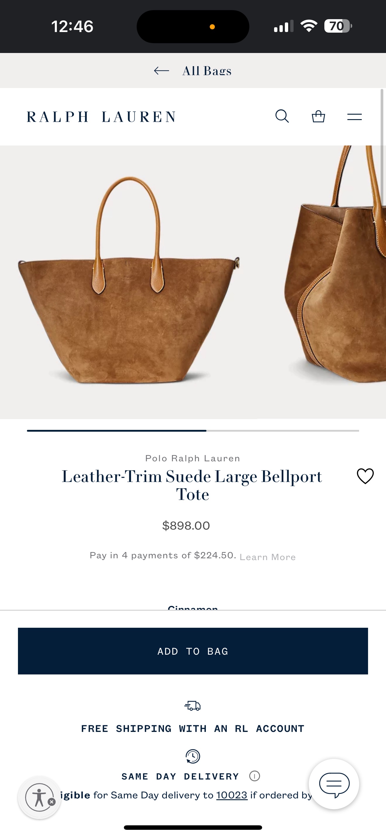 Polo by Ralph Lauren Leather Handbag image indicator(9)