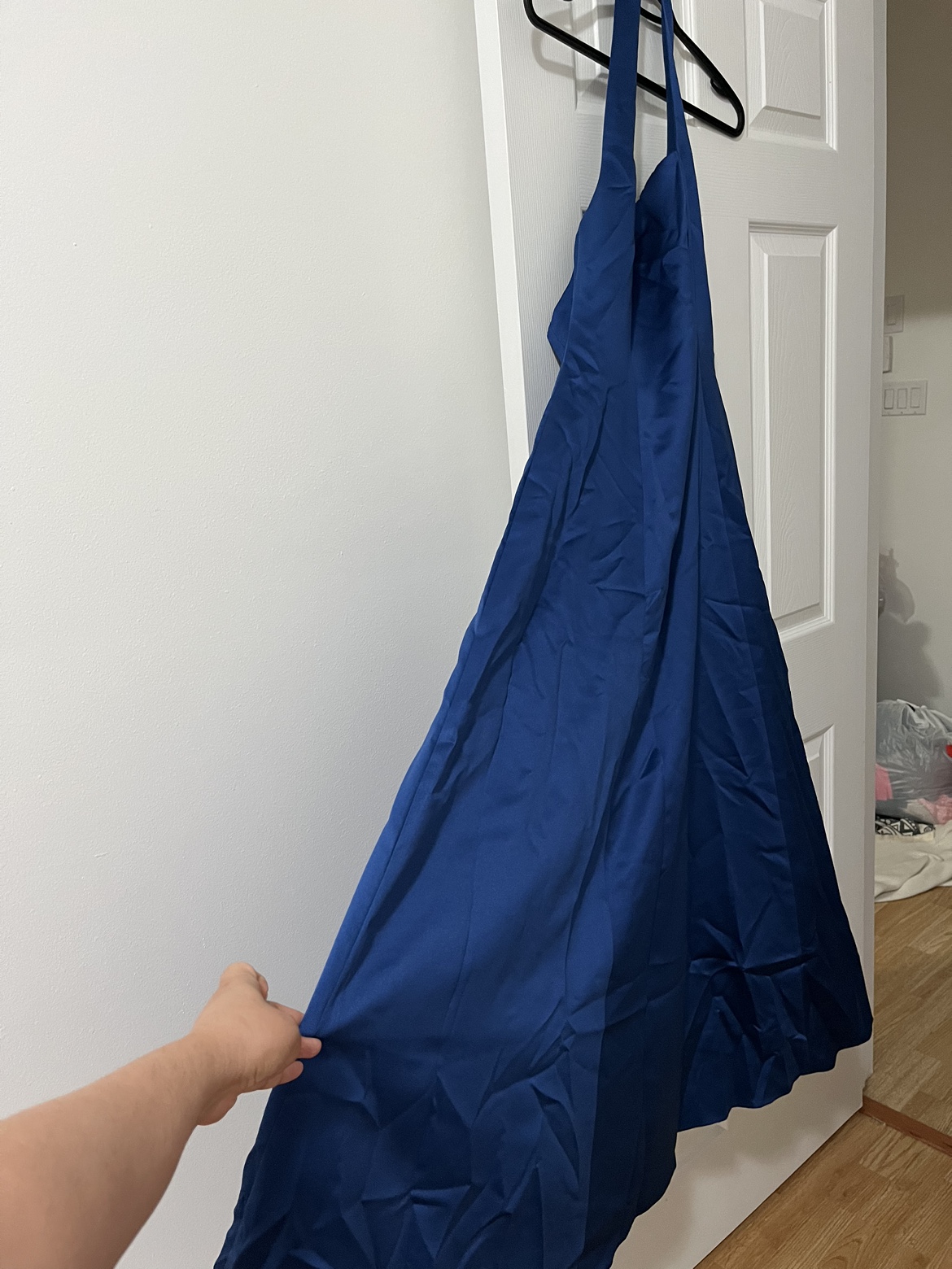 Lori Ann Petite Blue Halter Dress - photo 2