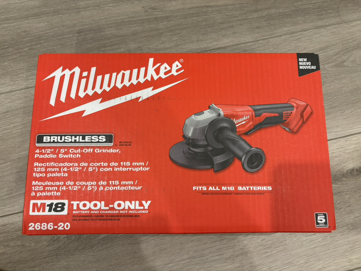 New Milwaukee M18 4-1/2" Cut-Off Grinder 2686-20 - photo 2