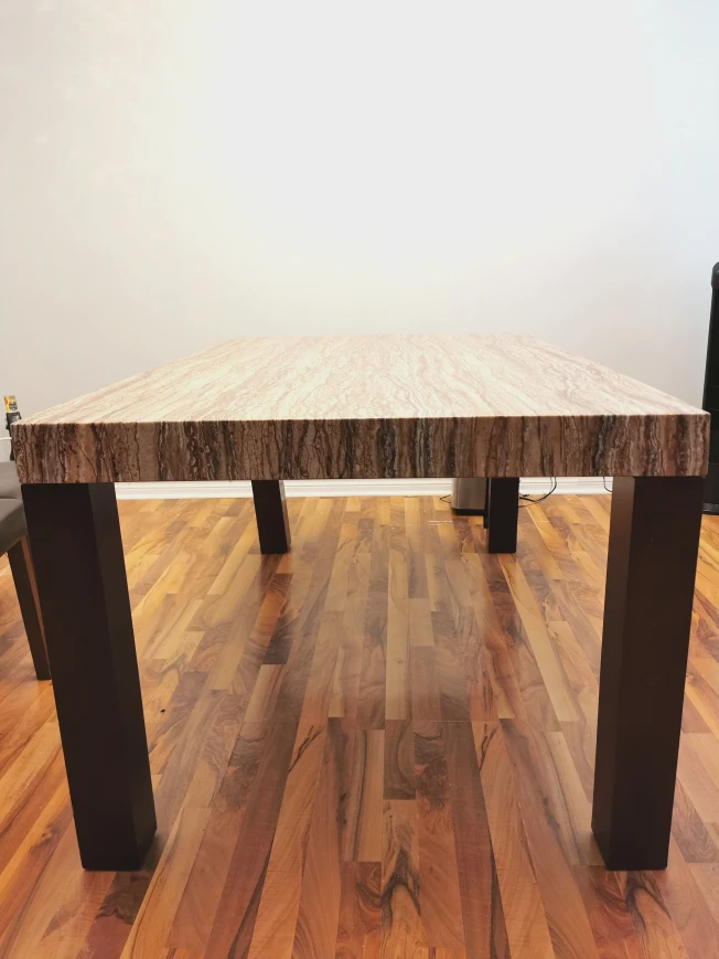 Faux Marble Top Dinner Table - photo 4