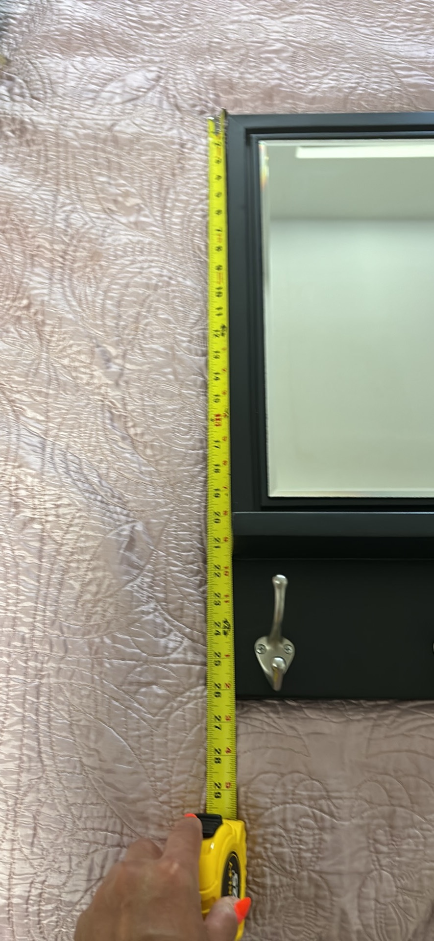 Mirror coat rack and shelf black image indicator(2)