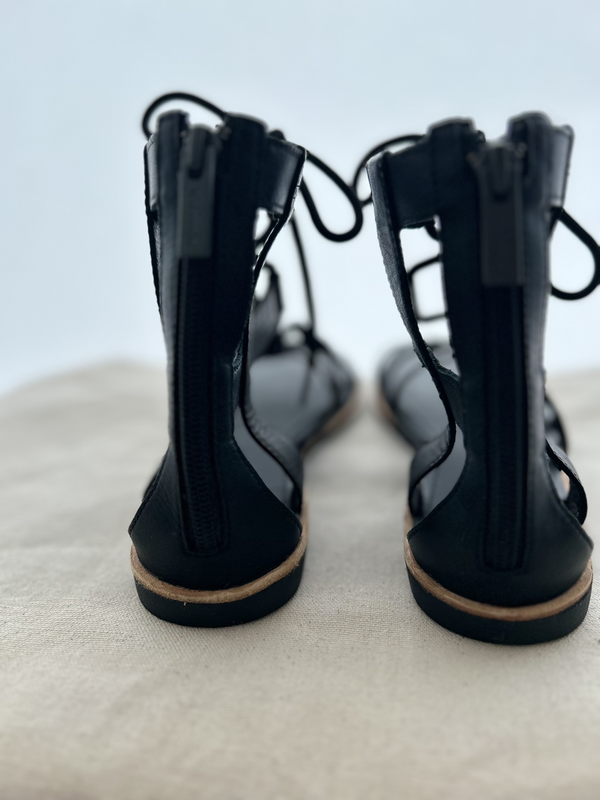 SOREL Black Leather Gladiator Sandals - photo 3