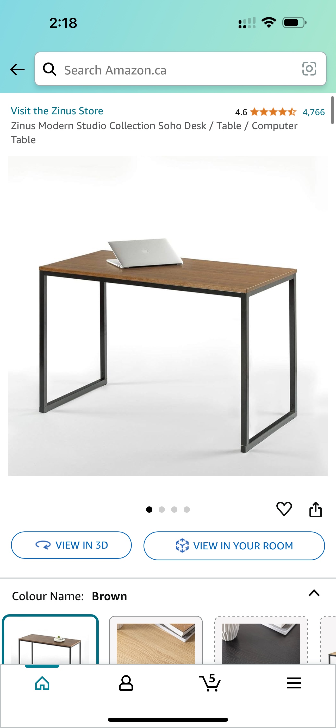 Zinus Jennifer 47 inch Computer Desk or Dining Table - photo 4
