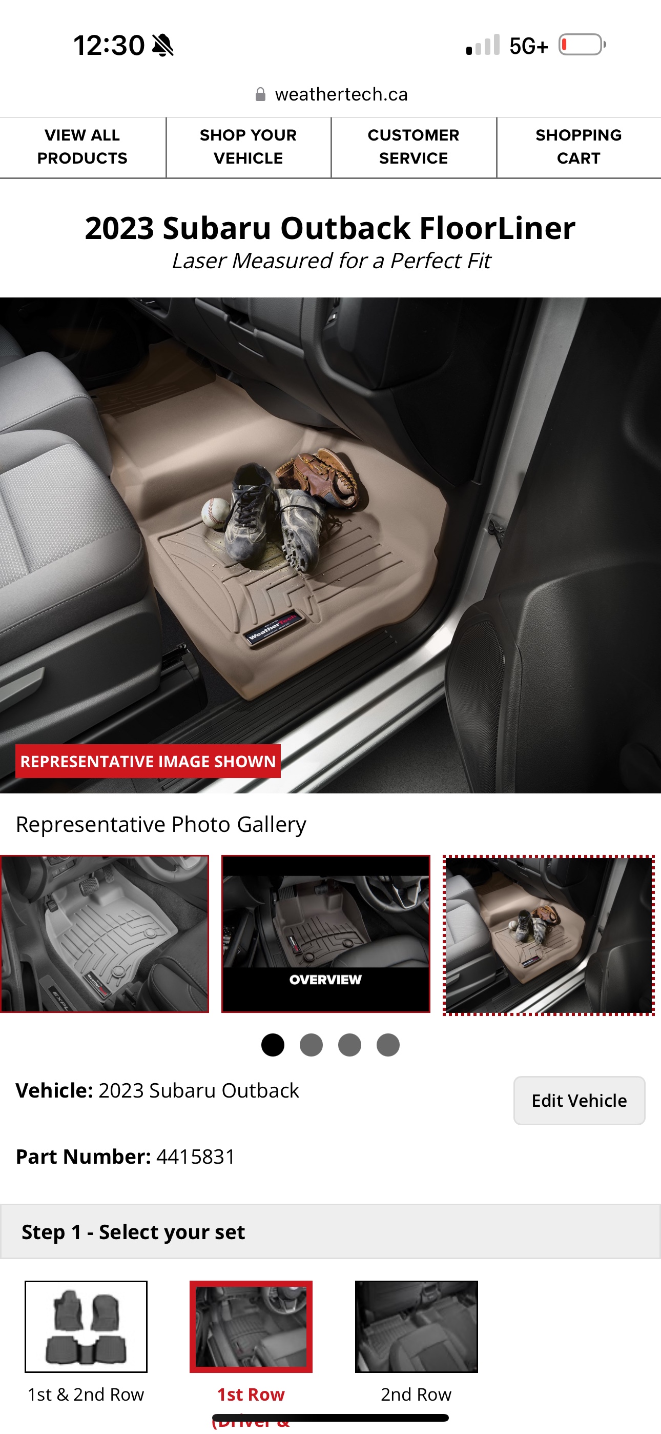 WeatherTech FloorLiner for 2023 Subaru Outback - photo 4