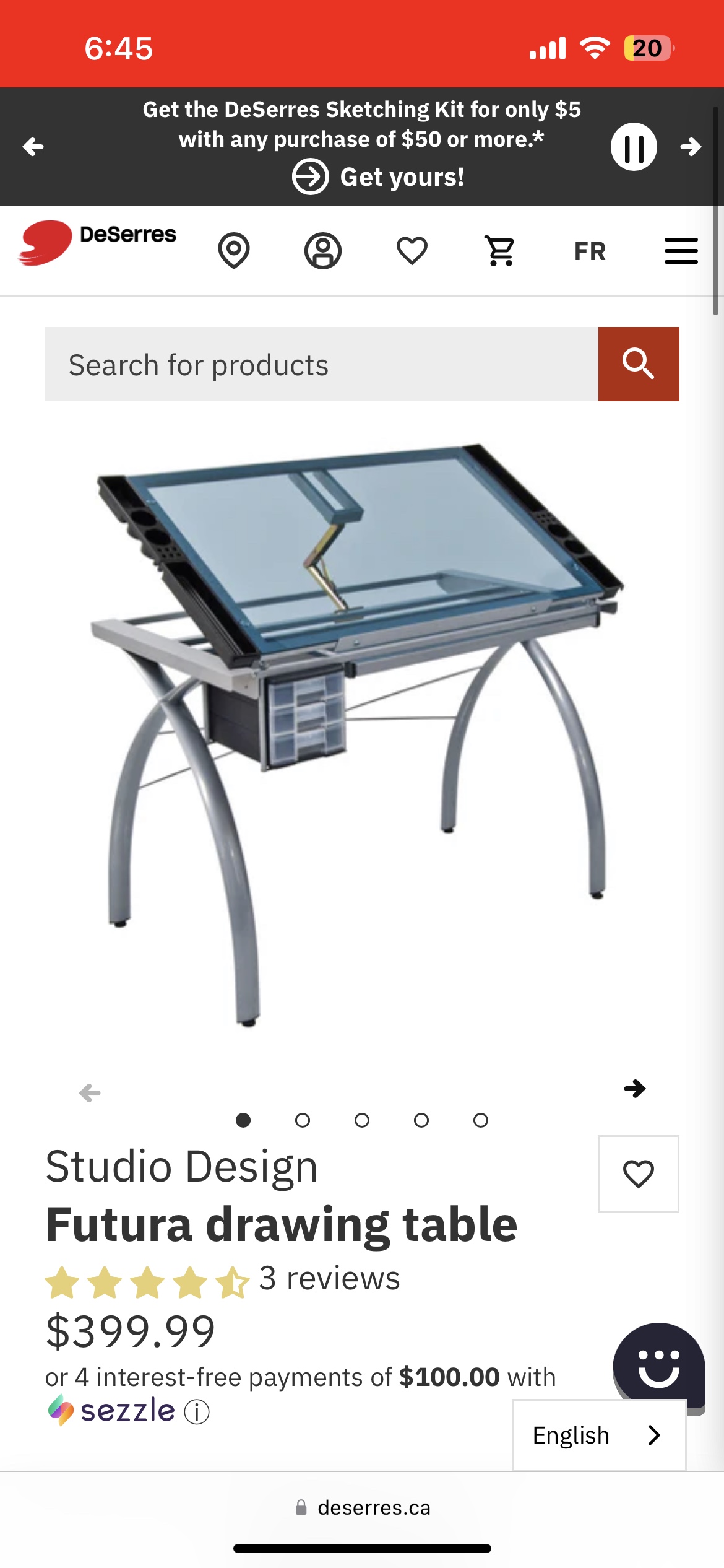 DESERRES Studio Design Futura drawing table thumbnail