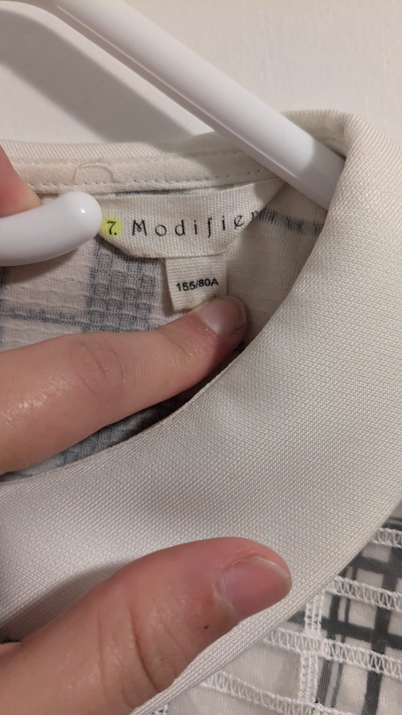 White and Black Checkered Dress, size small (S) image indicator(5)