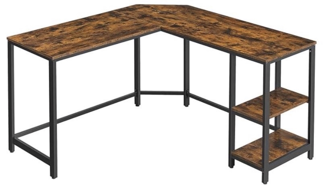 L-Shaped Desk with Shelves - photo 4