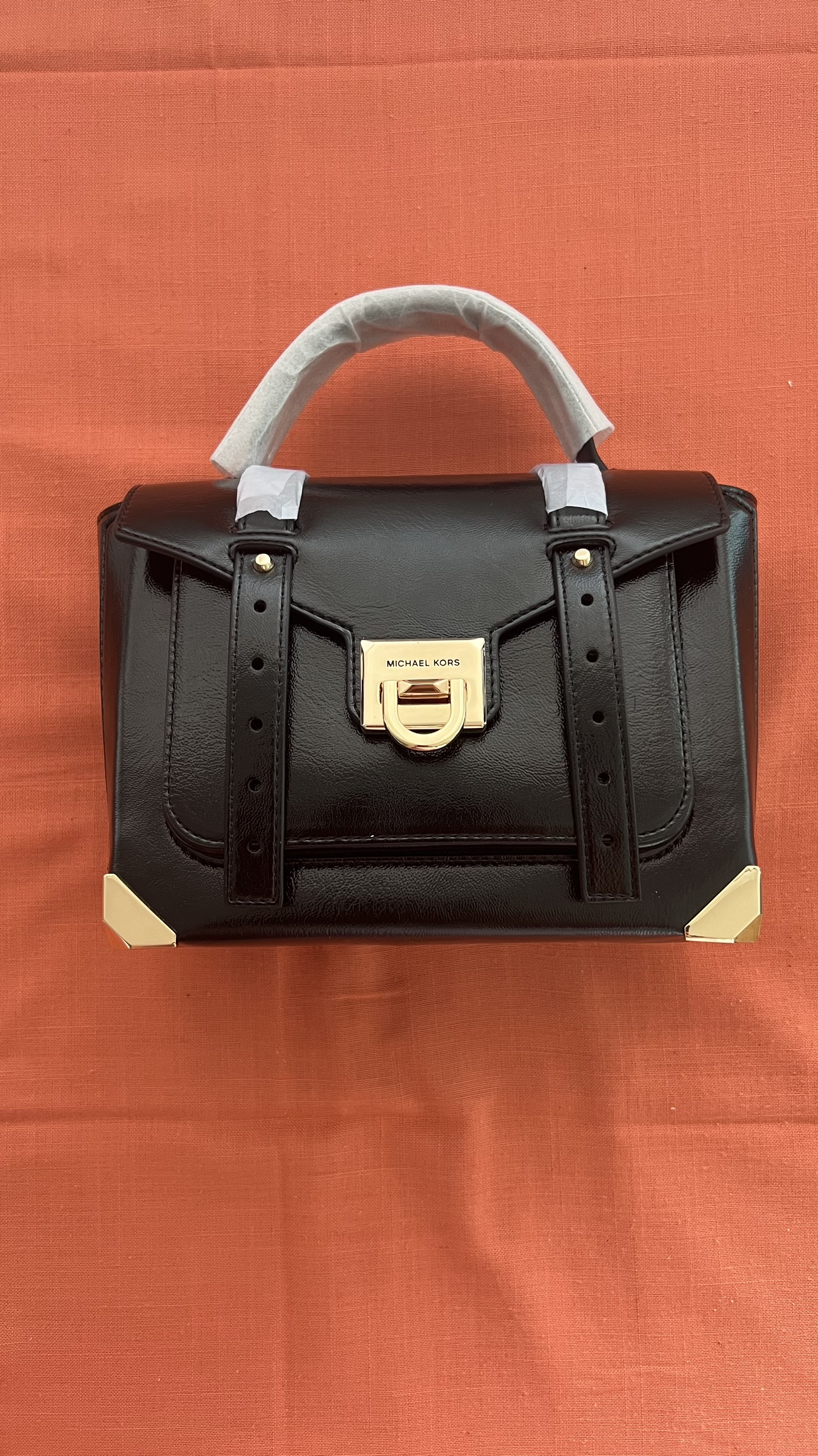 Michael Kors Manhattan Medium Patent Satchel image indicator(2)