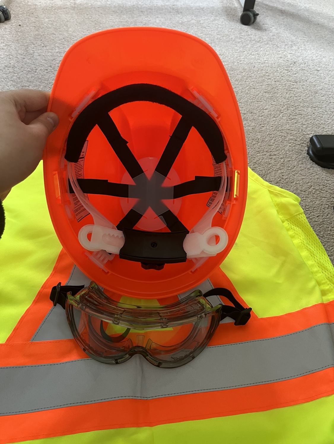 Mark’s hard hat, safety glass, safety vest set - photo 3