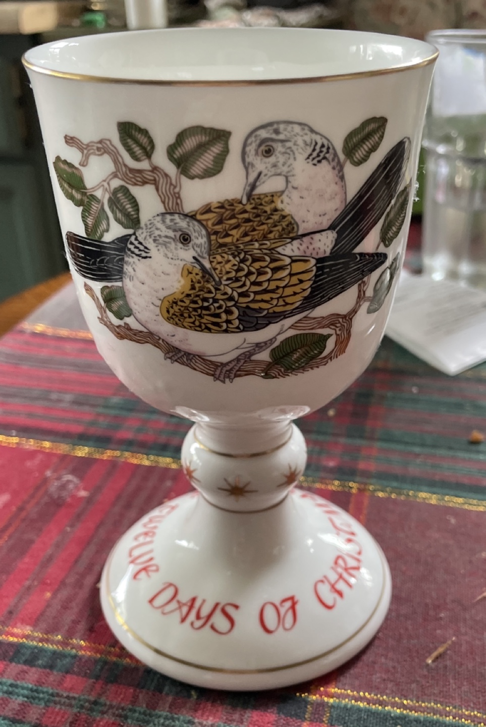 Royal Doulton "The Twelve Days of Christmas" Goblet - Second Day thumbnail