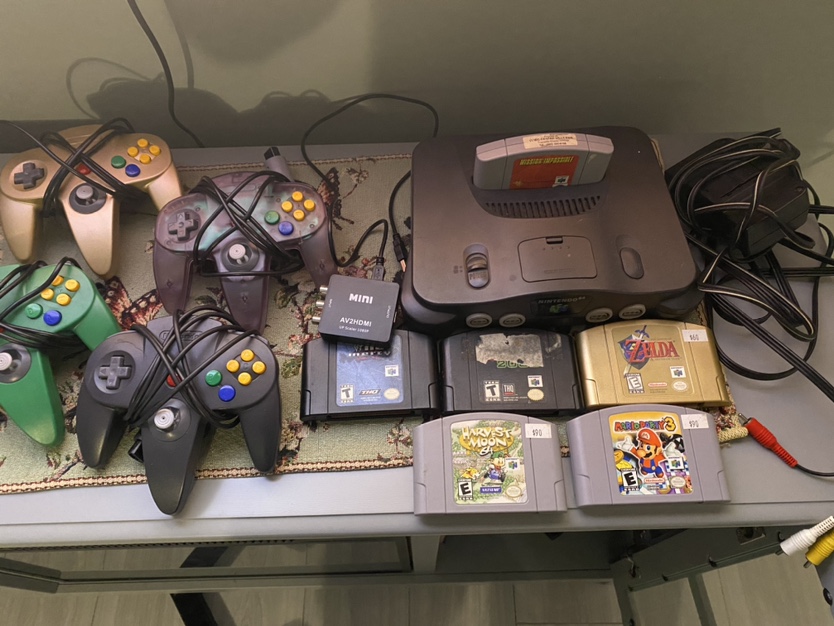 Nintendo 64 w/ 4 controller Av2HDMI converter thumbnail