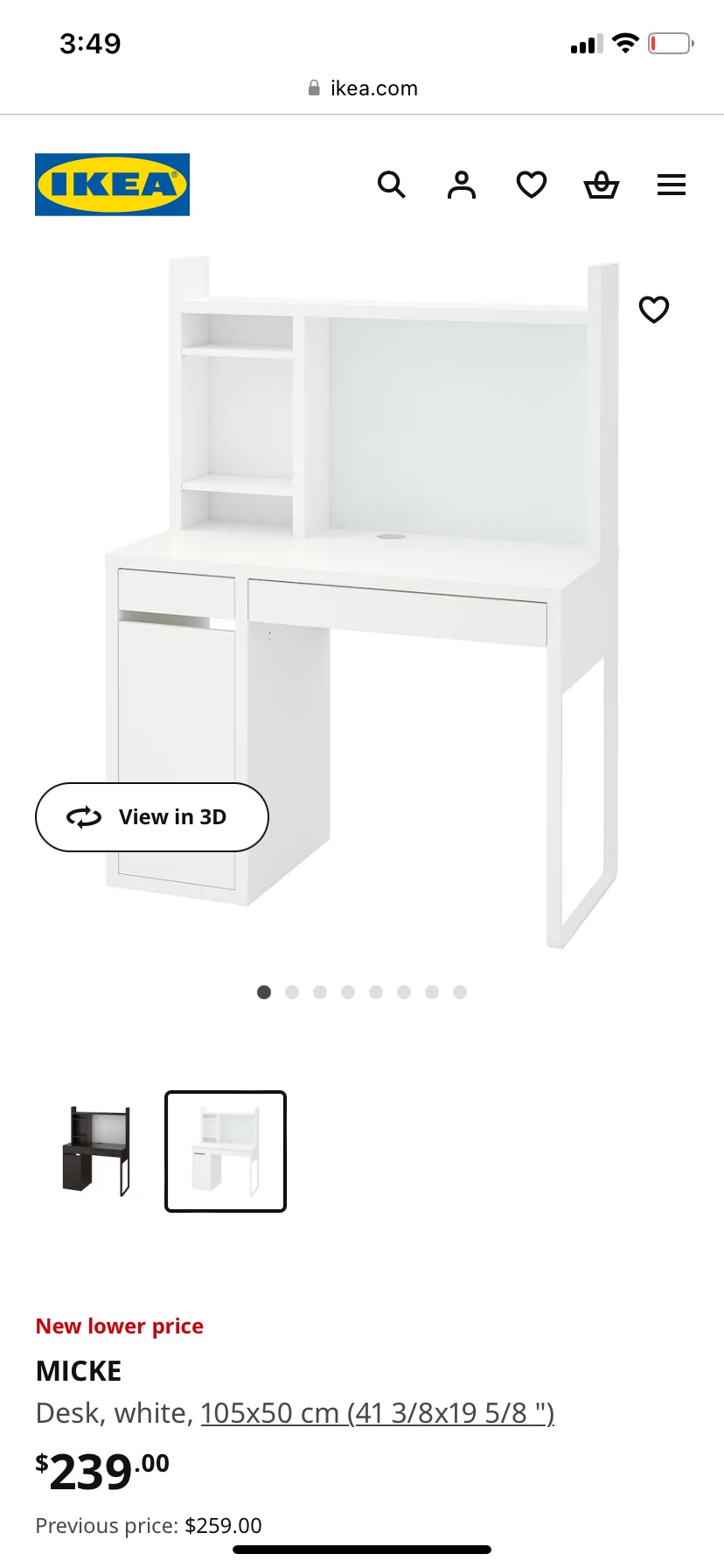 White Ikea desk “Micke Desk” - photo 5