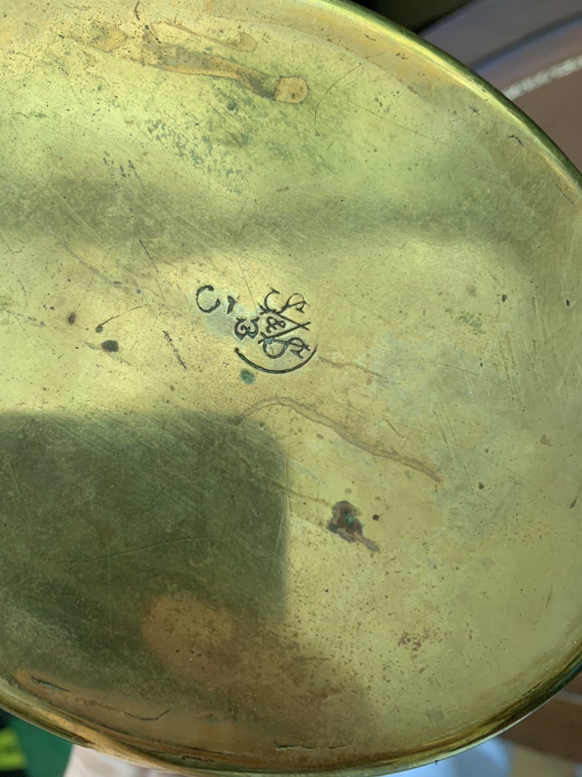 Antique Brass Tea Kettle with Stand - photo 3