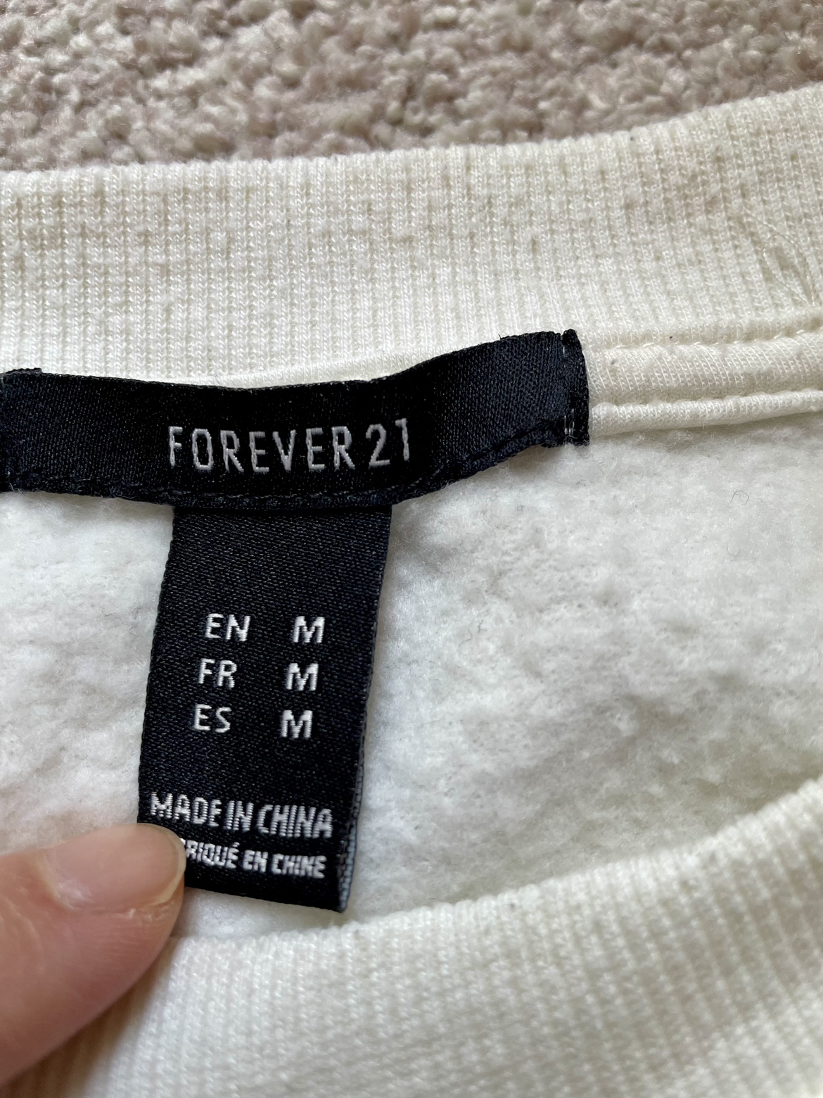 Pink Puma Hoodie and Cream-color Forever 21 Sweater - photo 3