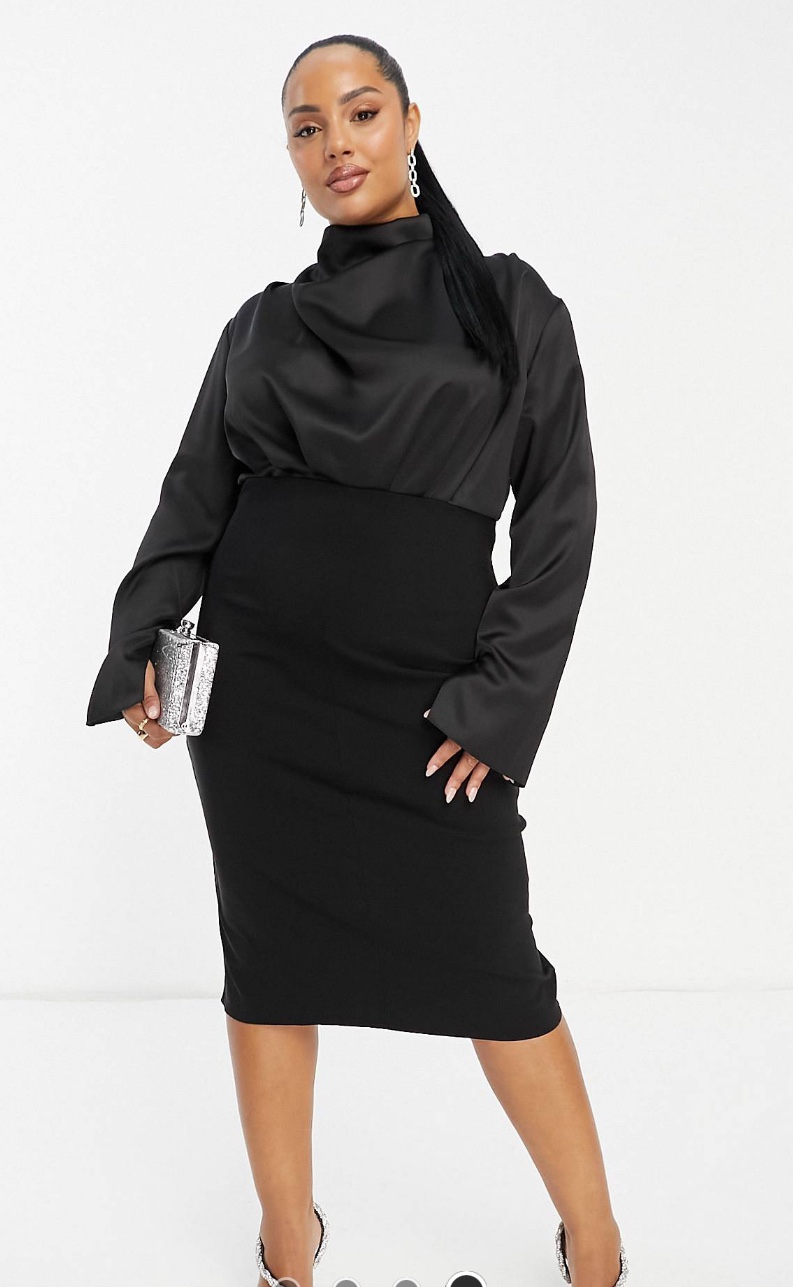 Black Satin Dress