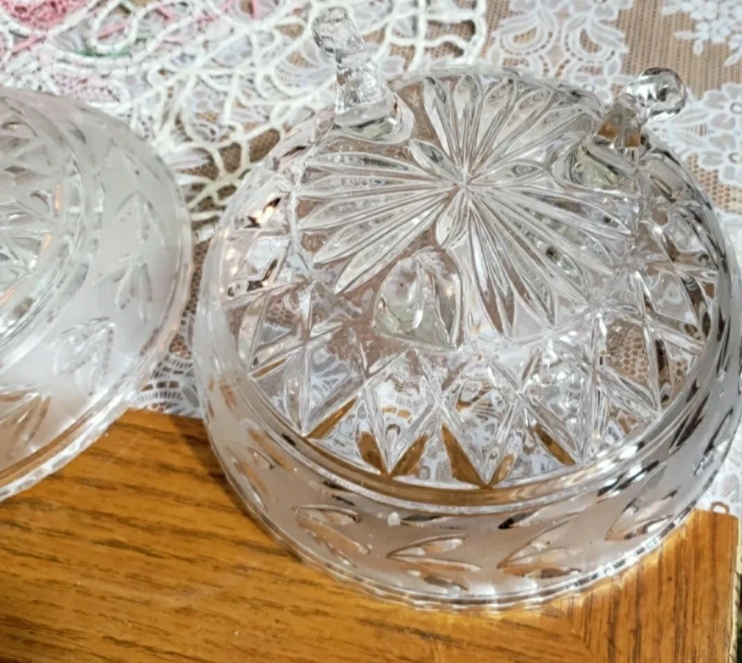 candy dish with lid and leg  crystal image indicator(4)