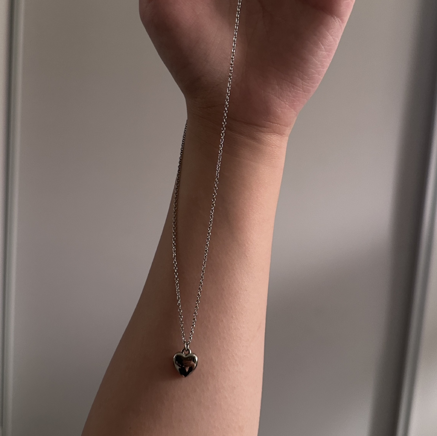 Brandy Melville Silver Heart Necklace thumbnail