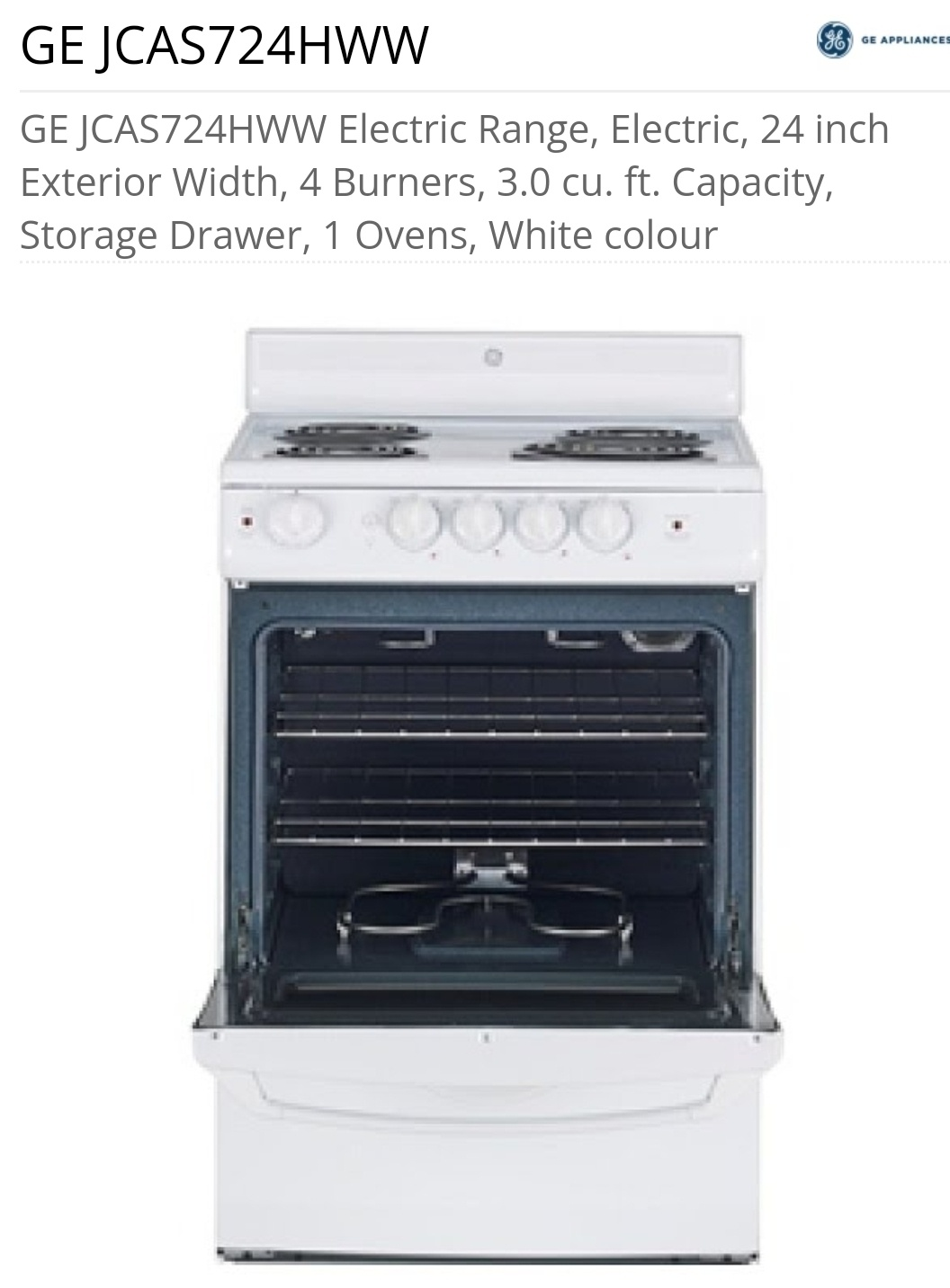 GE Electric Stove - photo 2