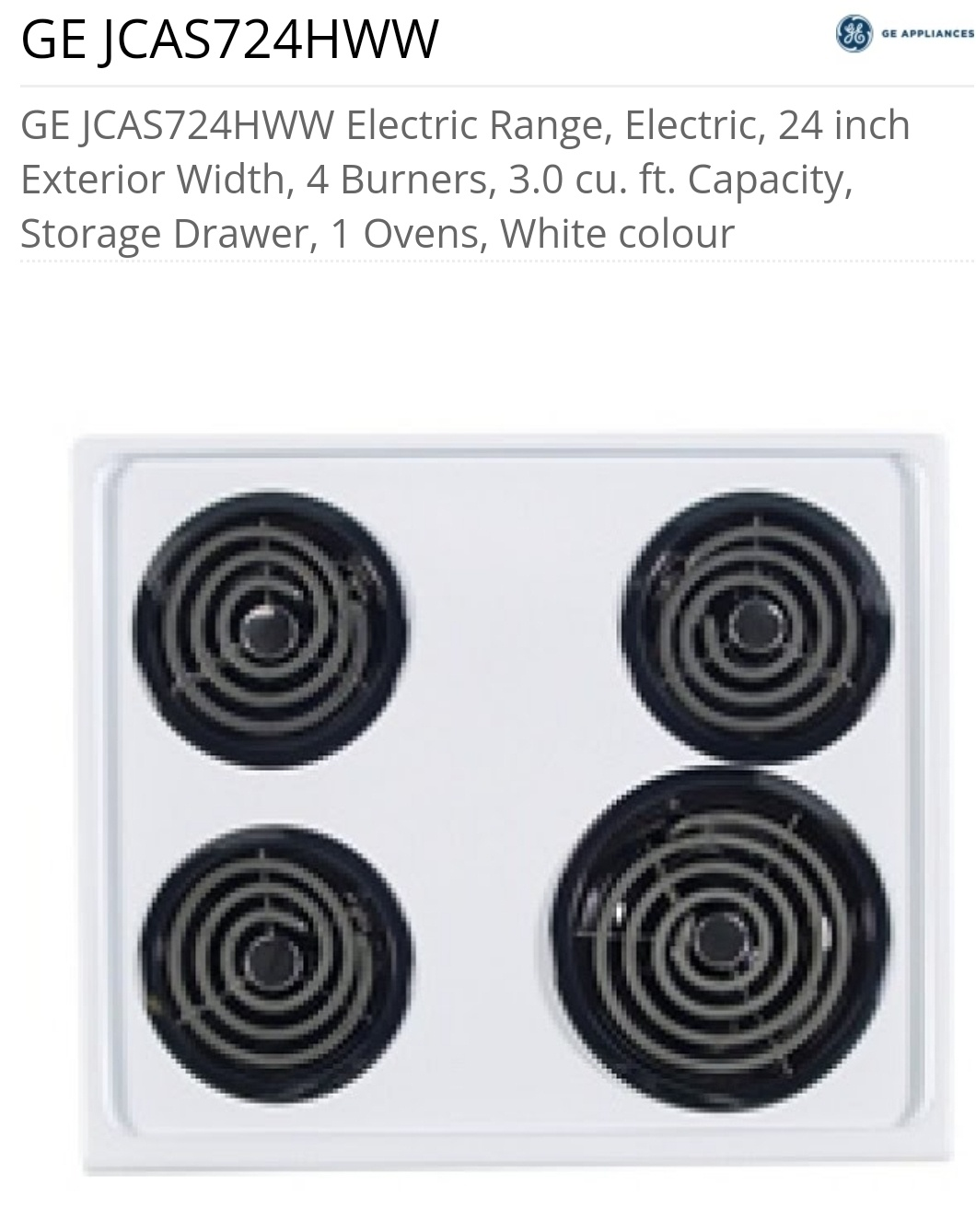 GE Electric Stove - photo 4