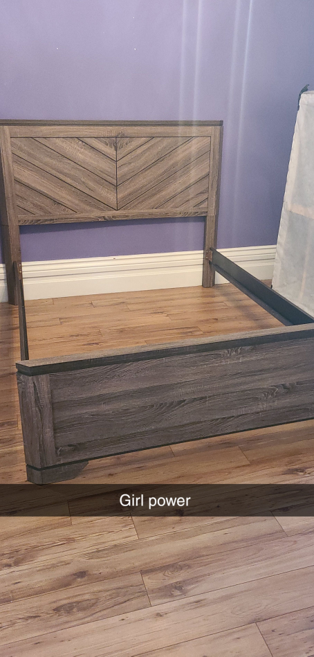 bed frame and night stand - photo 2