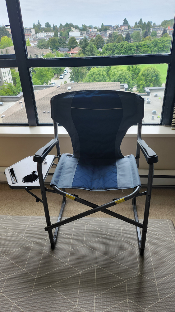 Folding Camping Chair with Side Table
