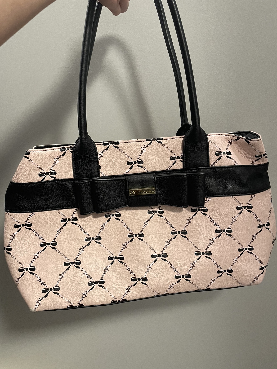 Betsey Johnson Pink Bow Tote Bag thumbnail