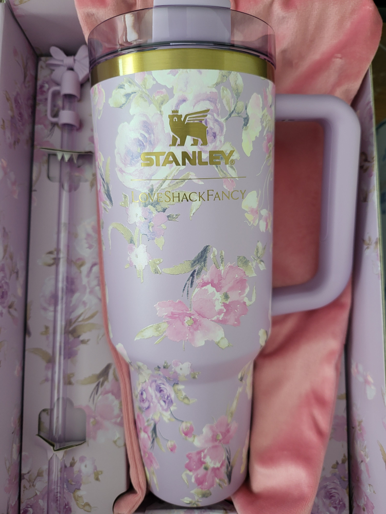 Stanley x LoveShackFancy 40oz Quencher in Happy Thoughts