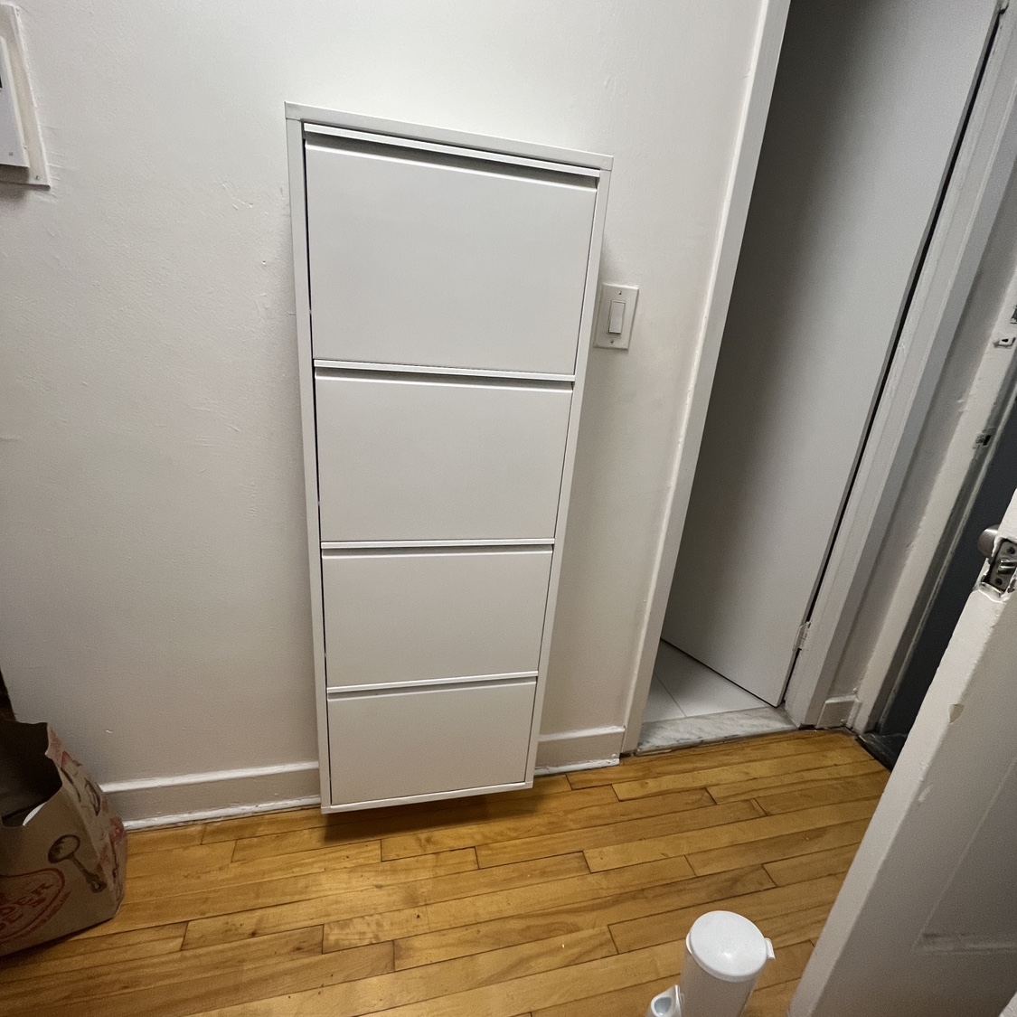 White Wall Mounted Shoe Rack