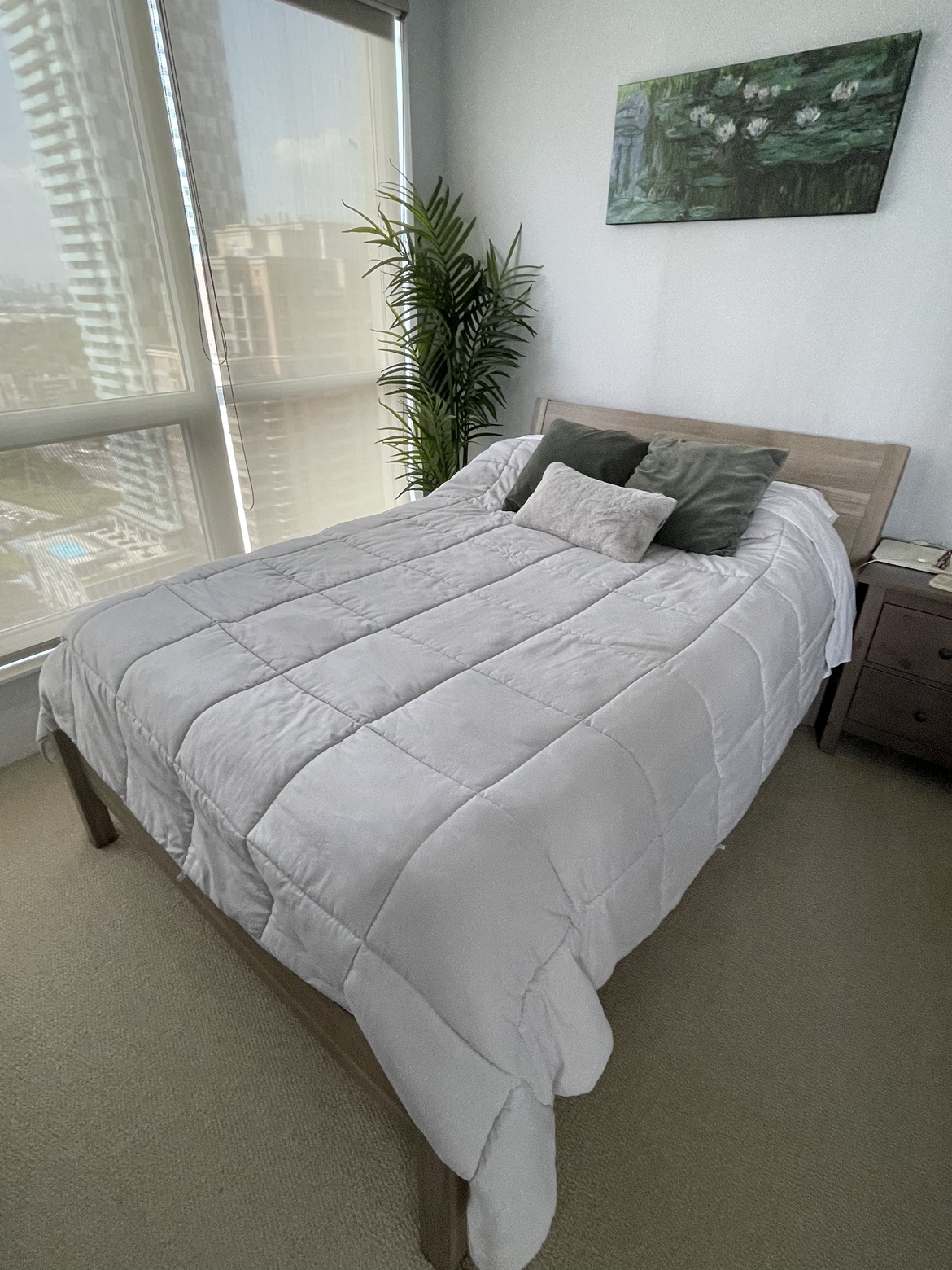 Double bed frame and headboard