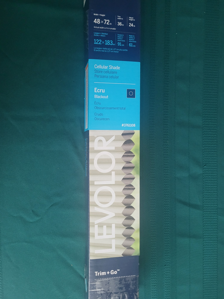 Levolor Cellular Shade, Blackout, 48 x 72"