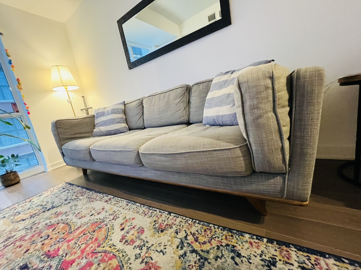 Spacious Grey Sofa - Timber Collection from Article - photo 2