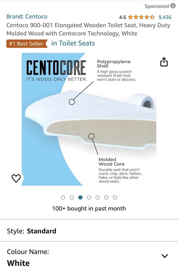 Centoco Elongated Toilet Seat - photo 3