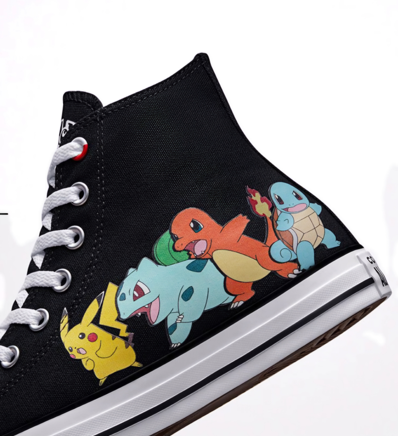 Converse x Pokémon Chuck Taylor All Star High Tops Youth Size 3 image indicator(3)