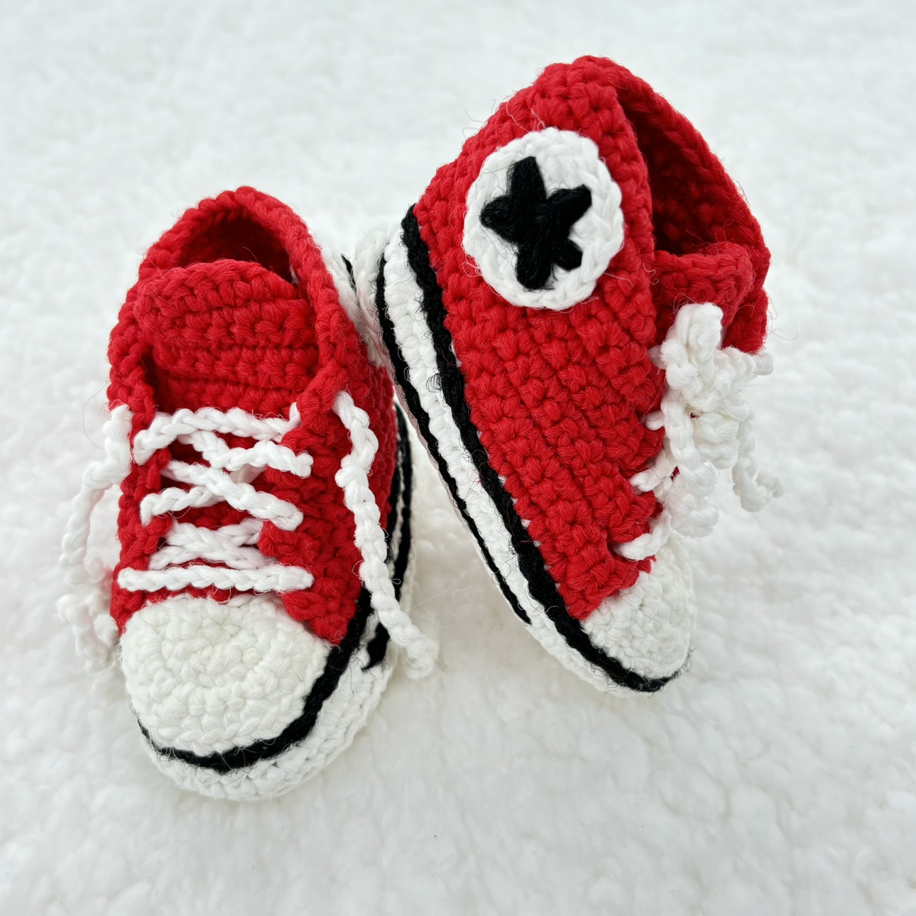 Converse Crochet Baby Sneakers for Newborn Baby  0-3 Months