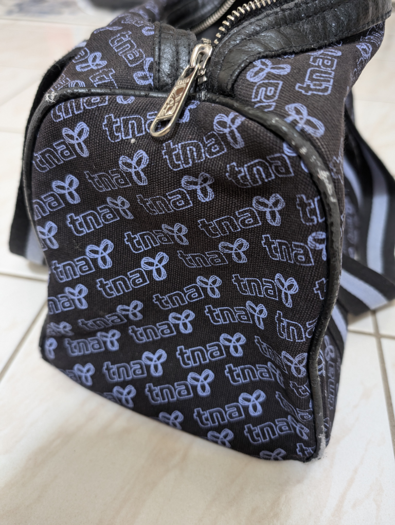 TNA  Black and Purple Mini Duffle Bag image indicator(4)