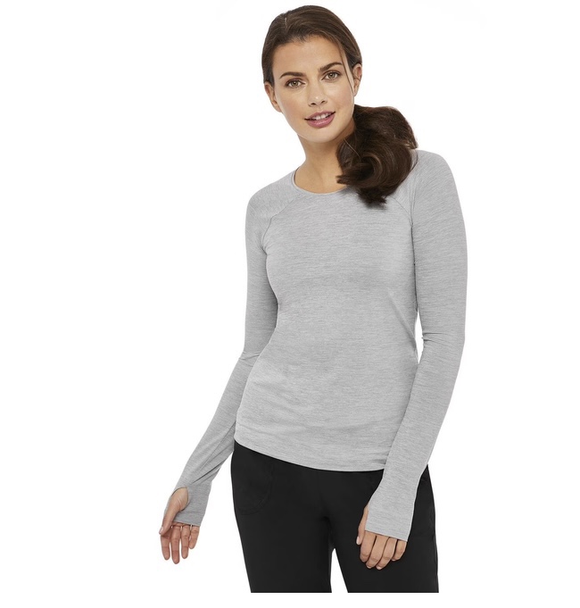 2  Purple and Green Athletic Works Long Sleeve Ts