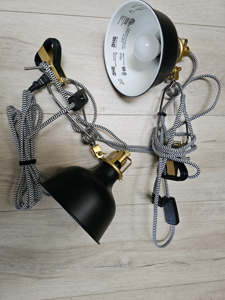two identical ikea lamps