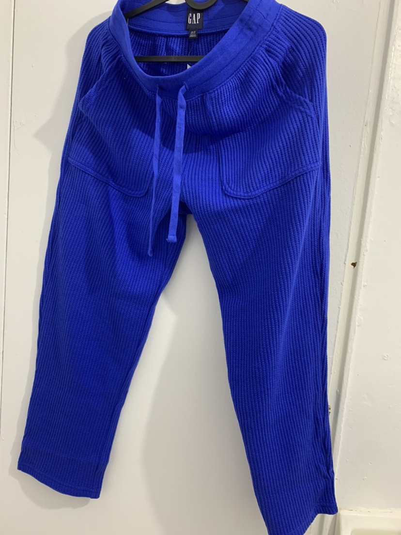 GAP Blue Waffle Knit Pants