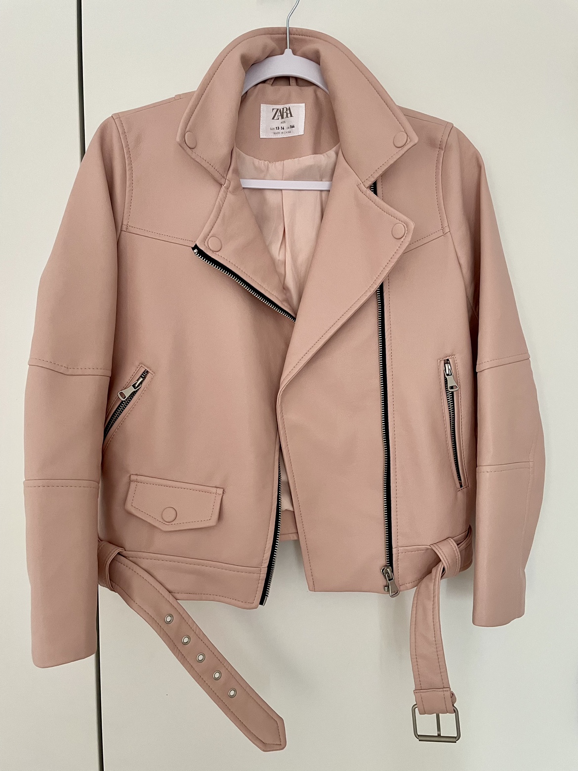Zara Pink Faux Leather Jacket - photo 2