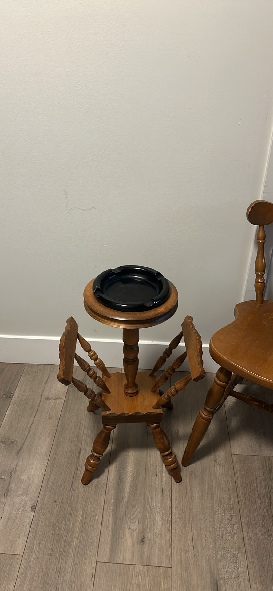 Vintage Ashtray Table and Chair Set - photo 3
