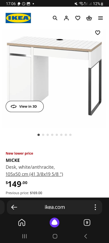 IKEA MICKE Desk with Chair thumbnail