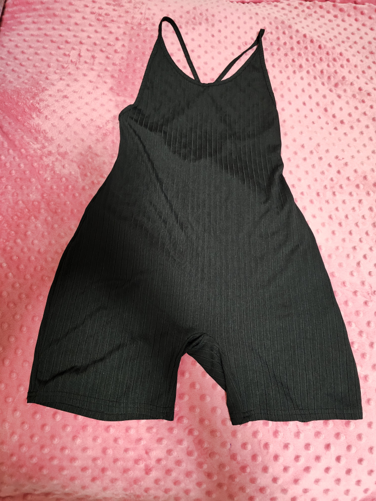 Black Ribbed Romper - photo 2
