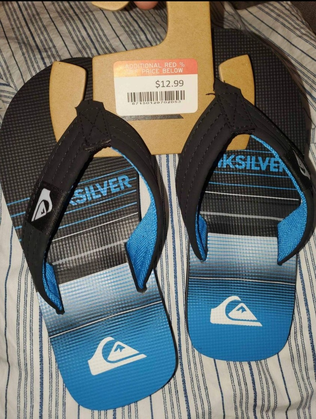 quicksilver boys slippers new with tags size 2 and 3 - photo 2