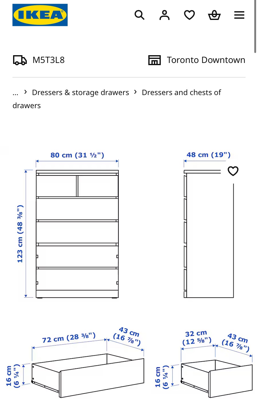 Ikea Malm white 6-Drawer Dresser - photo 5