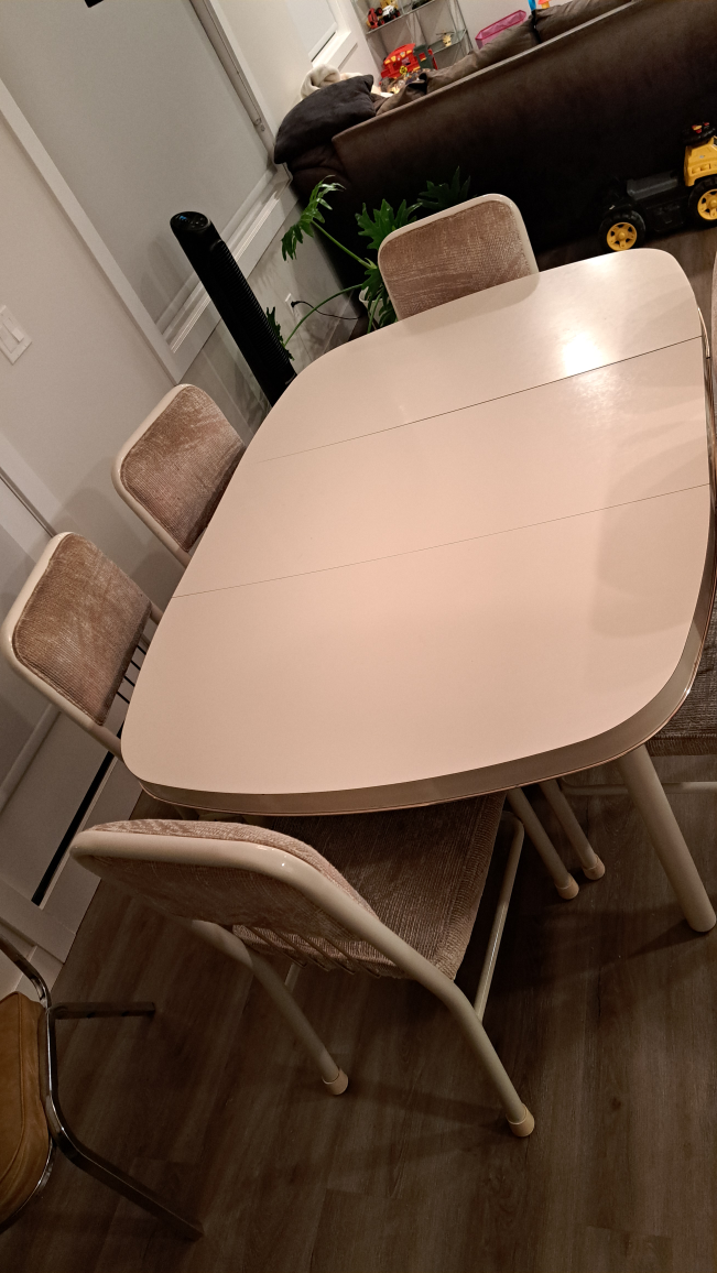 White Kitchen Table and 6 Chairs - photo 2