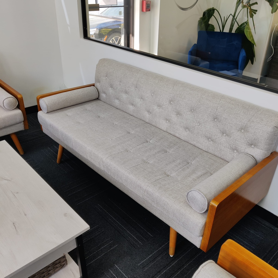Living room set- 3 items , Upholstered sofa with 2 armchair - photo 2