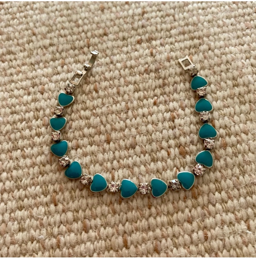 Turquoise heart bracelet