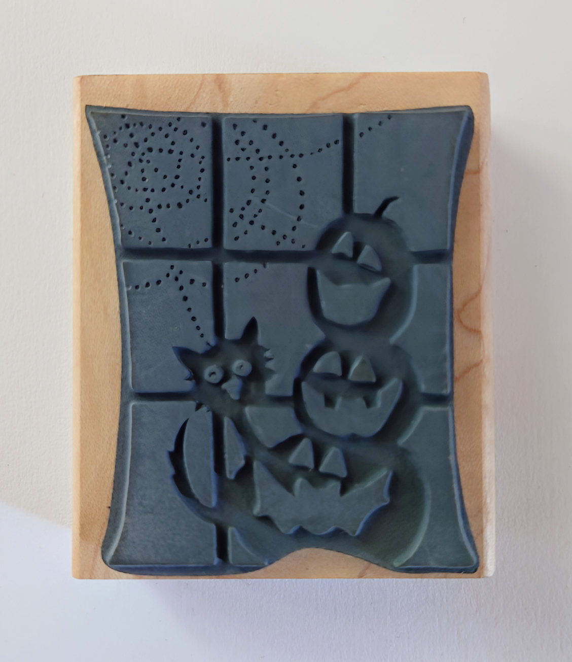 Stampendous Rubber Stamp - Halloween Spooky Pumpkin Kitty image indicator(2)