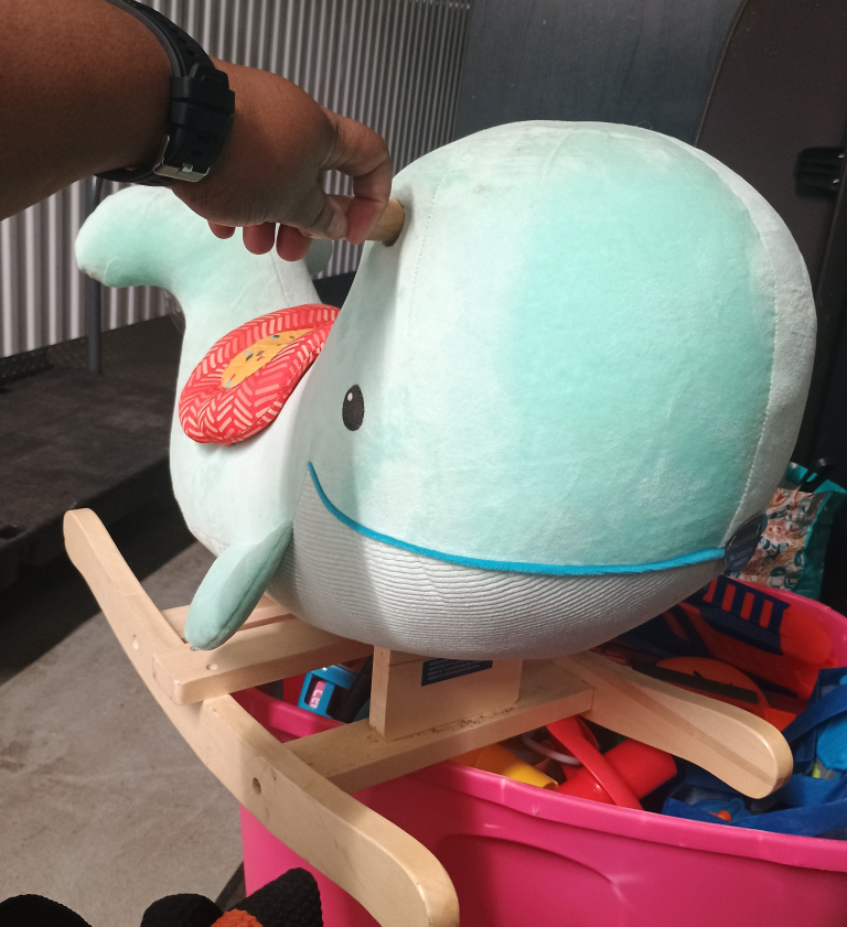 Plush Whale Rocking Horse Toy - photo 2