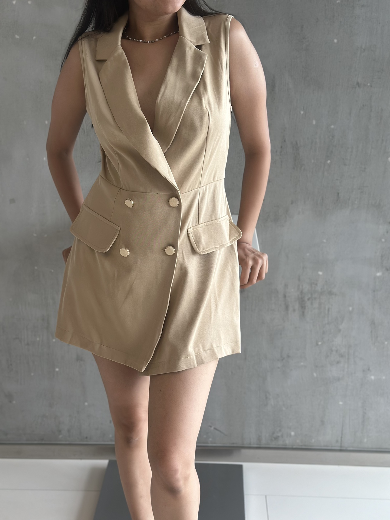 Beige Romper image indicator(3)